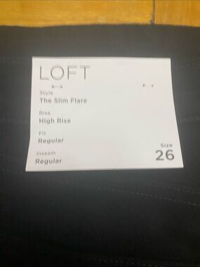 LOFT Slim Flare High Rise Jeans - Black